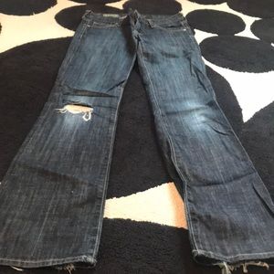 7 for All Mankind Bootcut distressed  jeans. Great condition !